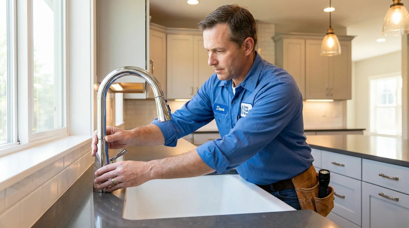 Kitchen faucet installation by Johns Plumbing LLC in Wickliffe